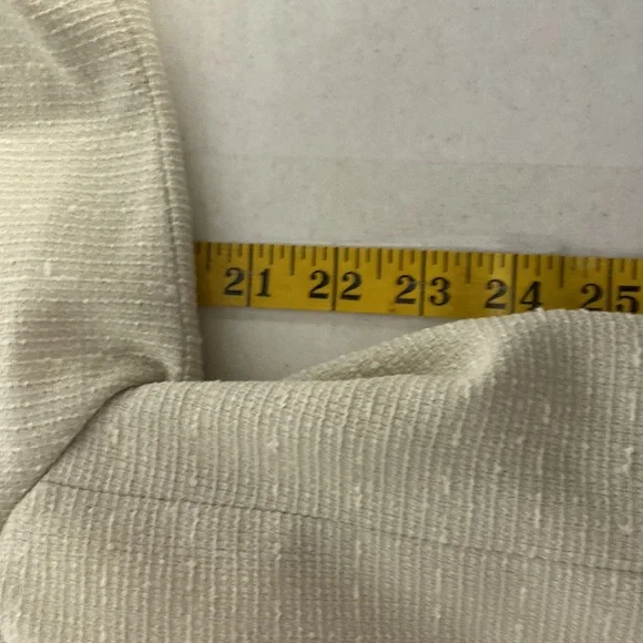 Insight Blazer Ivory Double Row Big Buttons Lace Hem Vintage 80's Style Size 12 - Picture 4 of 9